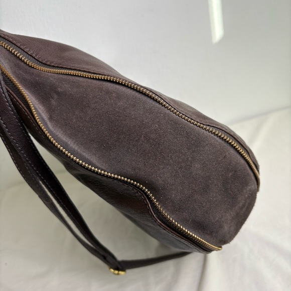 FOSSIL Gwen Hobo Expandable Leather and Suede Large Crossbody Shoulder Bag Purse - Picture 11 of 16